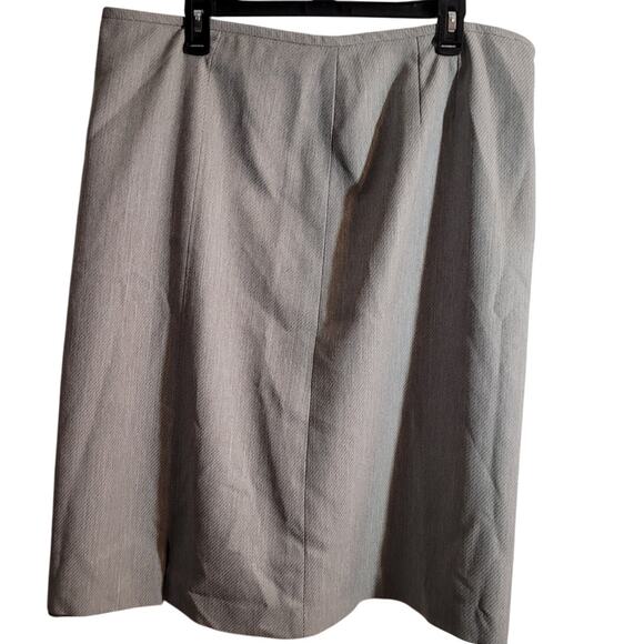 Evan-Picone Gray Chevron Textured Career Skirt Size 10 Minimalist Workwear Grey - Picture 2 of 5